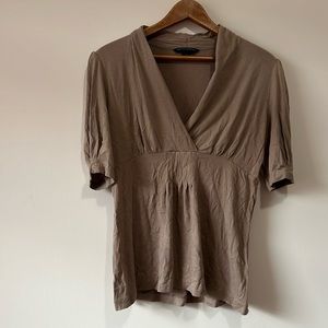 Banana republic tan short sleeve top size M